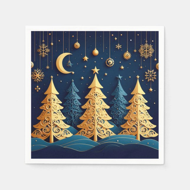 Guardanapo De Papel Sonho da Árvore Estrelada – Capricho Dourado (Frente)