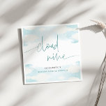 Guardanapo De Papel Sonho de Chá de panela Branco e Azul Cloud Nine<br><div class="desc">Escapar para a nuvem 9 com a nossa Coleção Azul e Branca de Aquarelas, projetada para elevar seu chá de panela a um caso sonhador. Mergulhe na beleza etérea de nossos convites, onde matizes macios e nuvens de aquarela definem o tom para uma celebração elegante. Mergulhem seus convidados no charme...</div>
