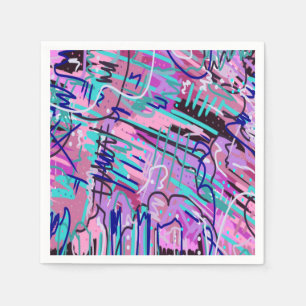 Guardanapo De Papel Sonho Roxo - Impressão de Abstrato Expressivo