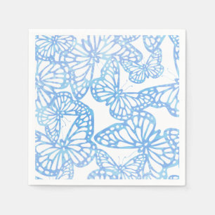 Guardanapo De Papel Sonhos De Borboleta (Azul)
