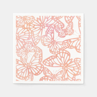 Guardanapo De Papel Sonhos De Borboleta (Peach)