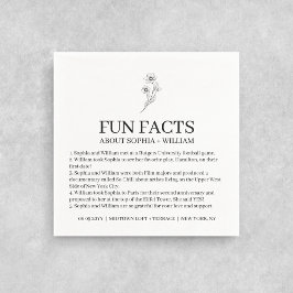 Guardanapo De Papel Sophia Modern Recepção de casamento Facts Coctail