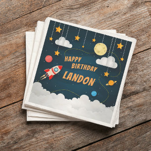 Guardanapo De Papel Sopre a festa de aniversário fora personalizada d
