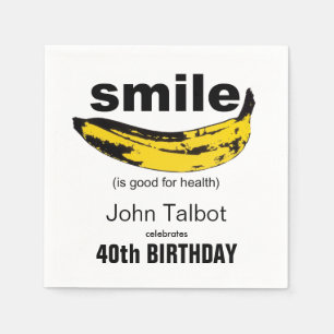 Guardanapo De Papel Sorriso é um bom papel de aniversário de 40 anos