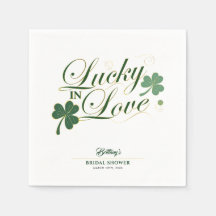 Sortuda no Amor St Patrick's Noiva Chuveiro Modern