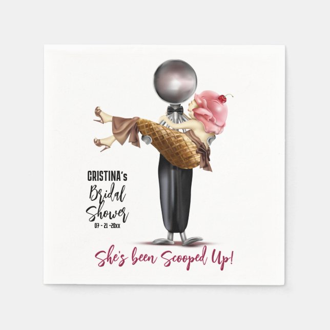 Guardanapo De Papel Sorvete cooptado para cima Chá de panela (Frente)