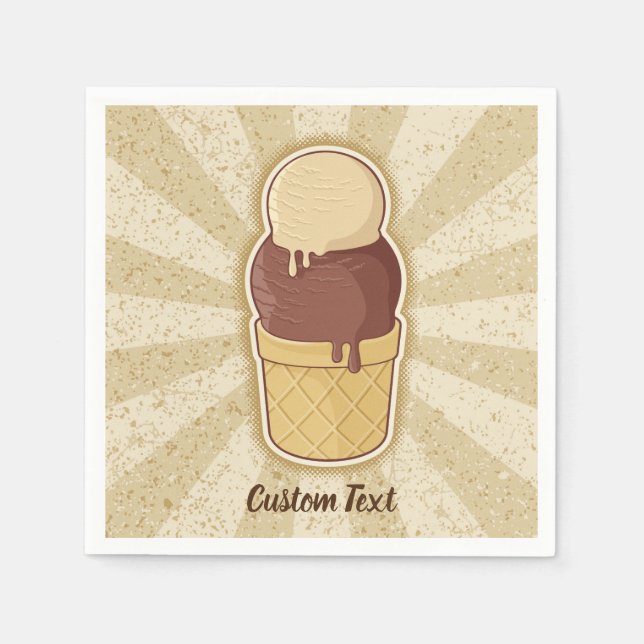 Guardanapo De Papel Sorvete de duas bolas (Frente)