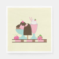 Sorvete doce Sundae & Strawberry Float