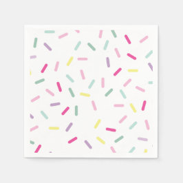 Guardanapo De Papel Sorvete e Confeitos Doce Um 1º Aniversário