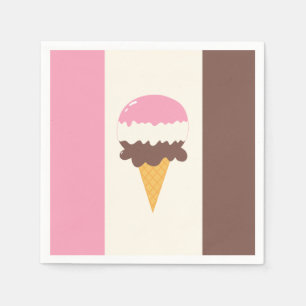 Guardanapo De Papel Sorvete napolitano Cone