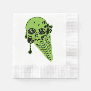 Guardanapo De Papel Sorvete Venenoso Verde Cone Napkins