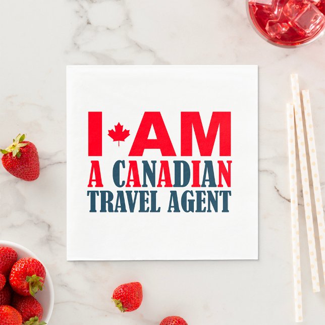 Guardanapo De Papel Sou um Agente de Viagens Canadense (Criador carregado)