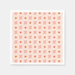 Guardanapo De Papel Southern Snark: Abençoe seu coração (rosa e laranj