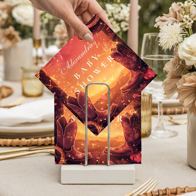 Guardanapo De Papel Southwestern Cowboy Boots Baby Shower (Criador carregado)