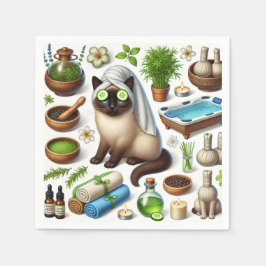 Guardanapo De Papel Spa Cat Tratamento simulado para gatos