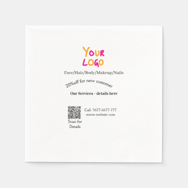 Guardanapo De Papel Spa massage salon discount offer services contact  (Frente)