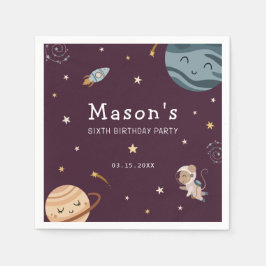 Guardanapo De Papel Space Adventure Playful Kids Birthday Party