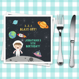 Guardanapo De Papel Space Astronaut Birthday Party-Blast Off Design"