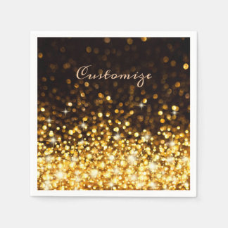 Guardanapo De Papel Sparkle Dourado personalizado