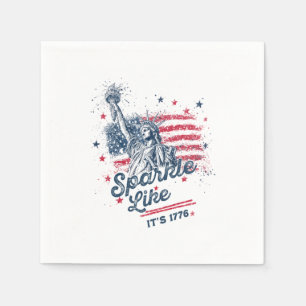 Guardanapo De Papel Sparkle Like It's 1776, Patriotic Design, American