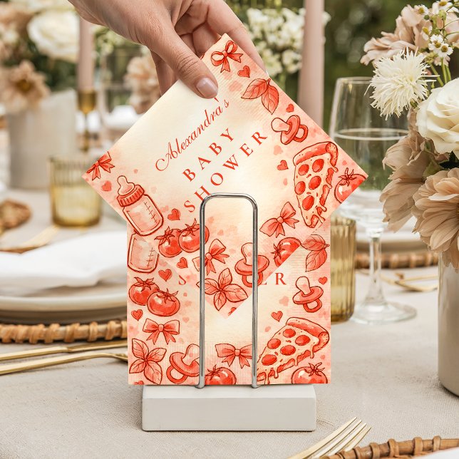 Guardanapo De Papel Special Delivery Pizza Baby Shower (Criador carregado)