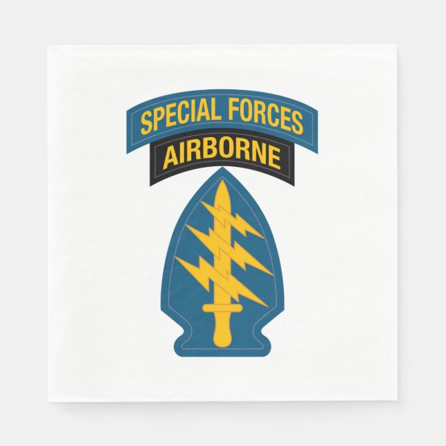 Guardanapo De Papel Special Forces insignia Airborne Tab (Frente)