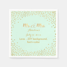 Guardanapo De Papel Speck dourados falsos de PixDezines/cor DIY/hortel