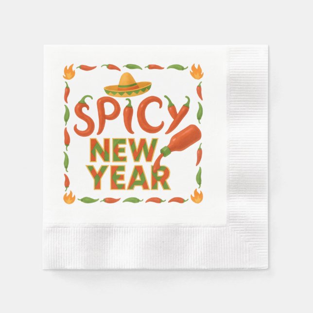 Guardanapo De Papel Spicy New Year (Frente)