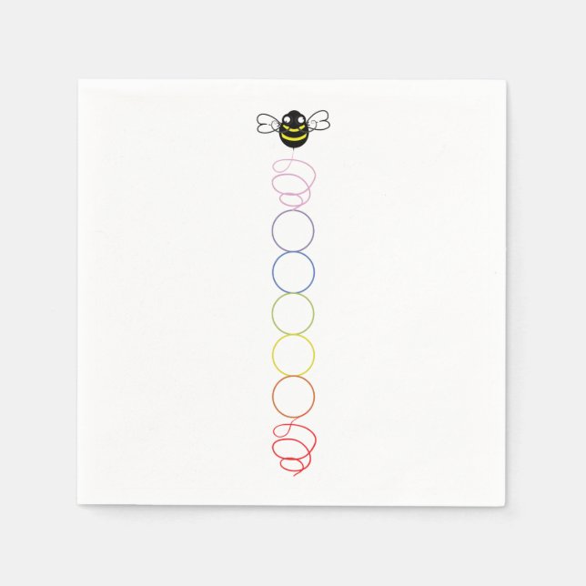 Guardanapo De Papel Spiral Chakra Bee Cocktail Napkins (Frente)