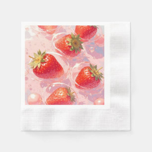 Guardanapo De Papel Splash de Morango