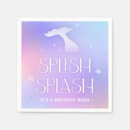 Guardanapo De Papel Splash Whimsical Sparkly Smermaid Aniversário