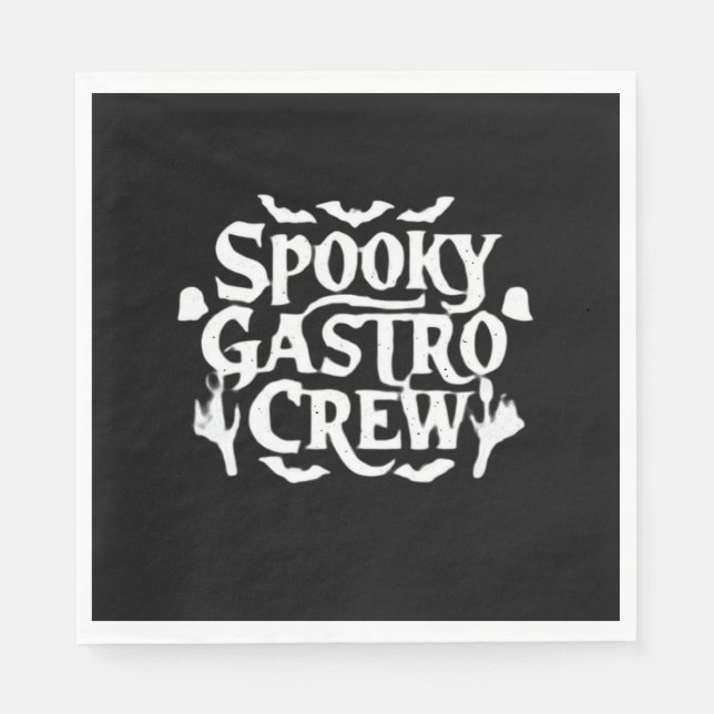 Guardanapo De Papel Spooky Gastro Crew Gastro Enfermeiro Halloween Clá (Frente)