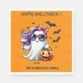 Guardanapo De Papel Spooky Girly Ghost Halloween 