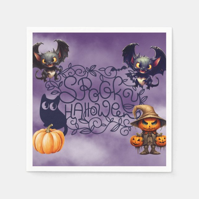 Guardanapo De Papel Spooky Halloween (Frente)