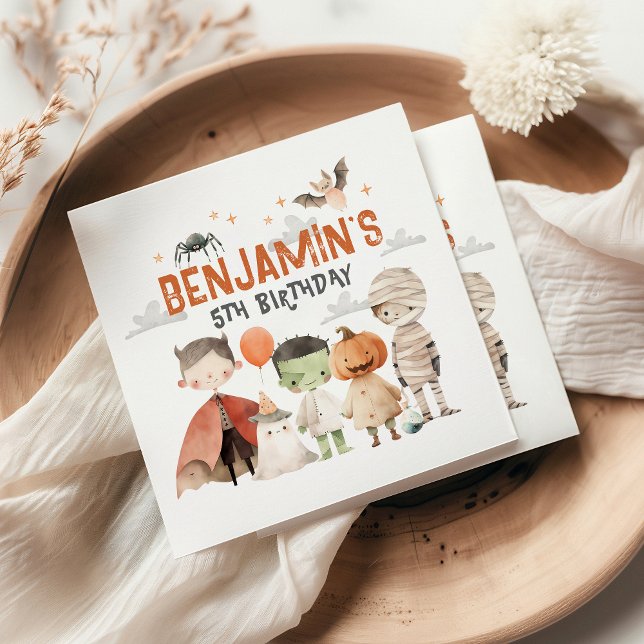 Guardanapo De Papel Spooky Halloween Festa de aniversário Napkins (Criador carregado)