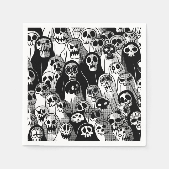 Guardanapo De Papel Spooky Halloween Ghost (Frente)