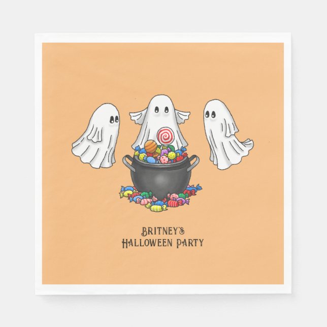Guardanapo De Papel Spooky Halloween Ghost (Frente)