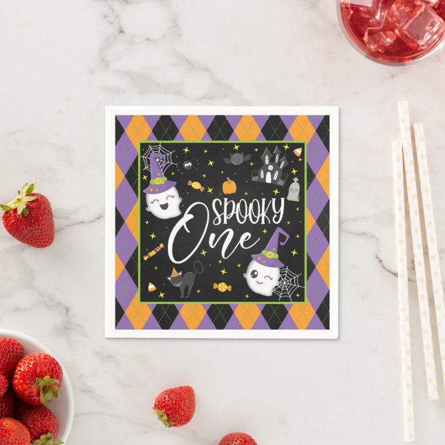 Guardanapo De Papel Spooky One Napkin - Blk (Insitu)