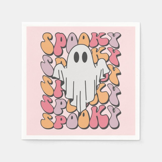 Guardanapo De Papel Spooky Retro Ghost (Frente)