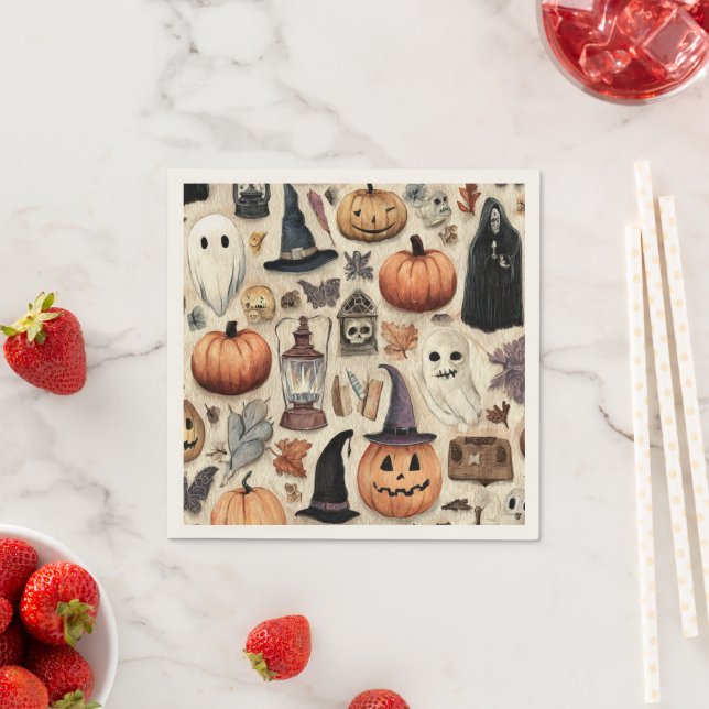 Guardanapo De Papel Spooky Season - Papel de Halloween Napkins (Insitu)