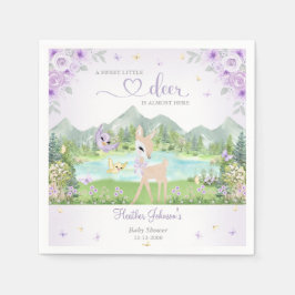Guardanapo De Papel Spring Bloom and Butterflies Deer Baby Shower