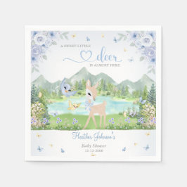 Guardanapo De Papel Spring Bloom and Butterflies Deer Baby Shower
