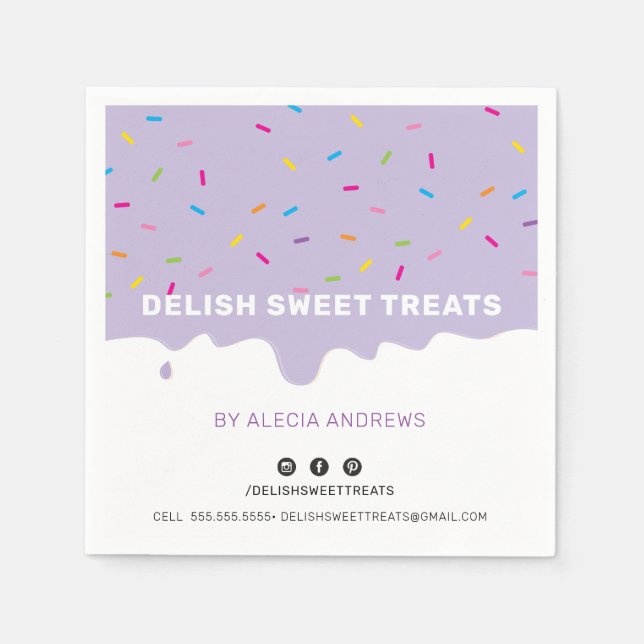 Guardanapo De Papel SPRINKLES glacé moderno borrifa (Frente)