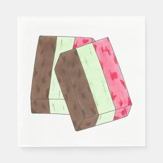 Guardanapo De Papel Spumoni Italiano Gelato Sorvete Dessert Spumone (Frente)