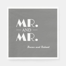 Guardanapo De Papel Sr. e Sr. LBGTQ Cocktail Personalizado Napkins