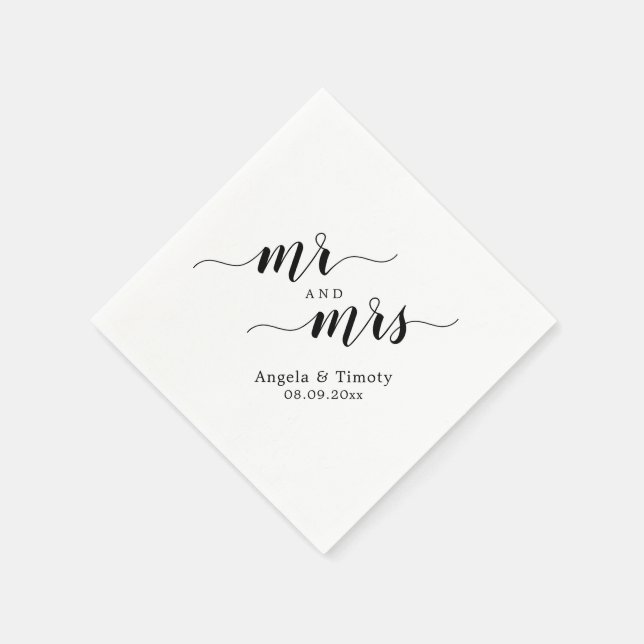 Guardanapo De Papel Sr. e Sra. Casamento (Canto)