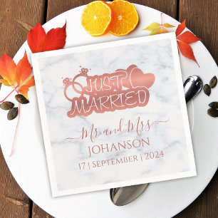Guardanapo De Papel Sr. e Sra. Recem casados Dourado Newlyweds
