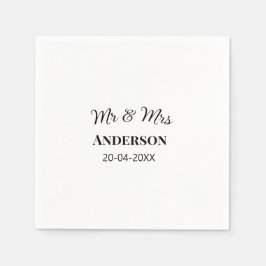 Guardanapo De Papel Sr. & Sra. adicionar nome da família data ano casa