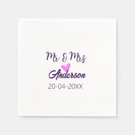 Guardanapo De Papel Sr. & Sra. adicionar nome da família data ano casa