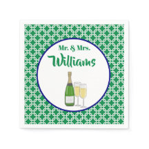 Sr. & Sra. Script Geométrico Champagne Flutes